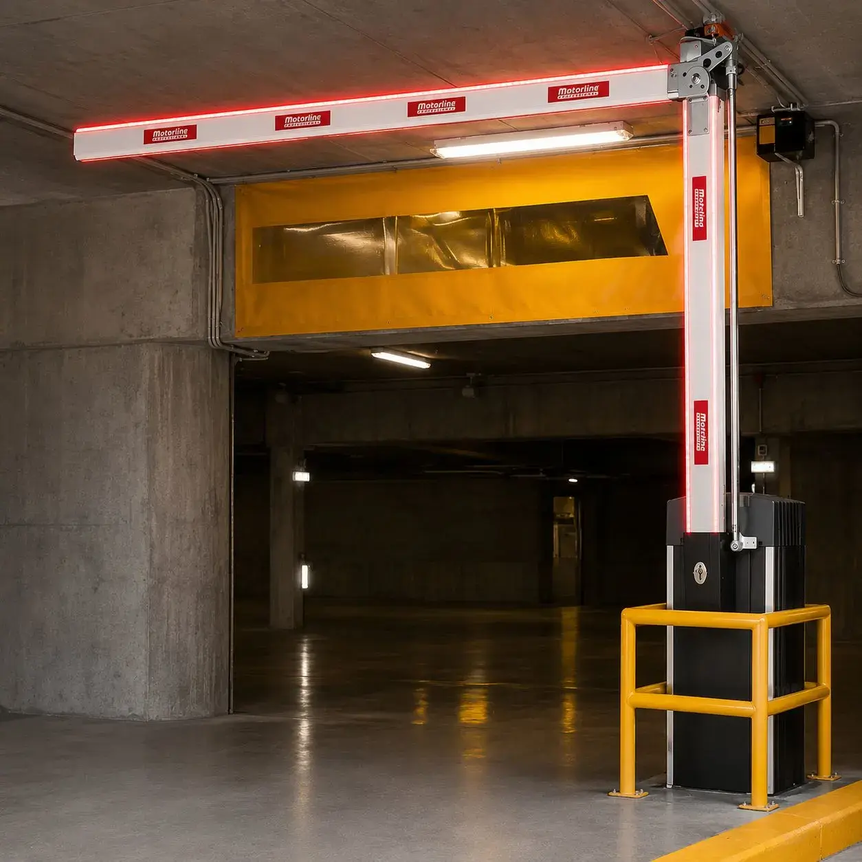 BUNDLE KZUMA BL8 with 6m Articulated LED Boom Complete Automatic Barrier System Motorline